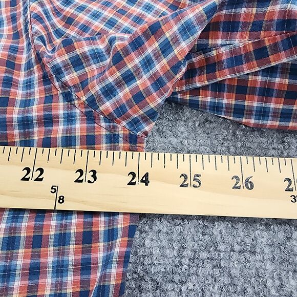 Woolrich Shirt Mens Large Plaid Roll Tab Sleeve Button Up Casual Outdoor Wear - Picture 5 of 16